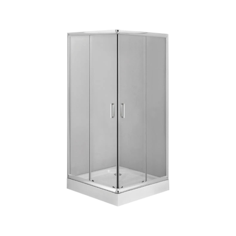 Кабина 80x80 коцка прозирно стакло 5мм без када